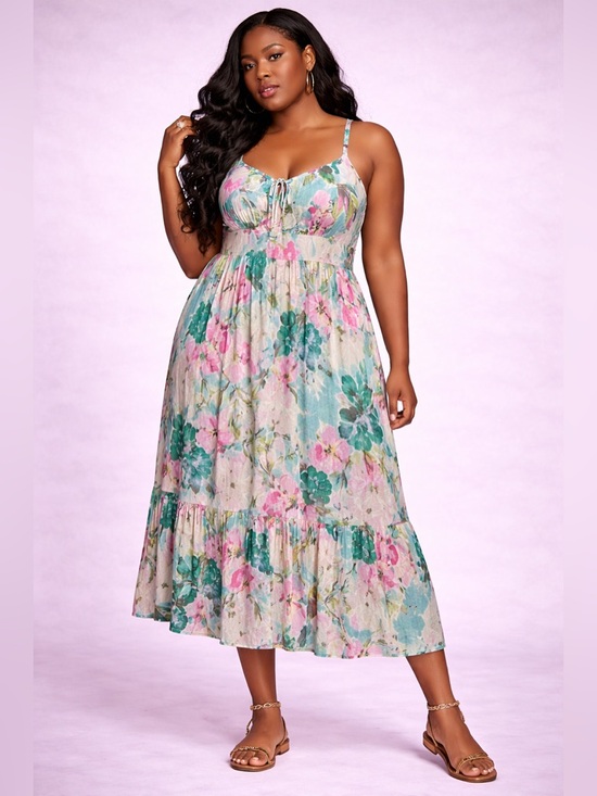 Torrid Curve Dresses & Skirts - Torrid Midi Supersoft
Tiered Tie Front Dress
